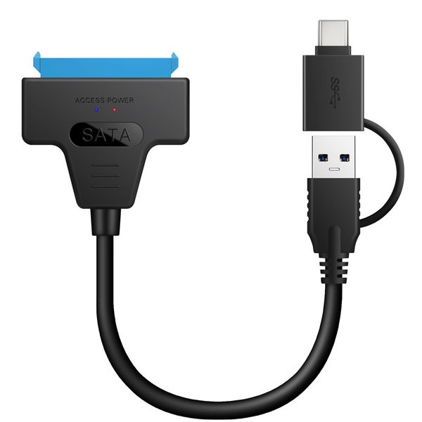 Convertidor de Cable adaptador USB 3,0 a SATA tipo c para SSD/HDD de 2,5 pulgadas compatible con transmisión de datos de alta velocidad UASP