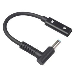 Tipo C USB 3.1 USB-C a DC 20V 4.5 3.0 mm para HP enchufe PD PD Emulador de disparo Cable de cargador para la vuelta