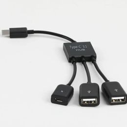 Adaptador USB tipo C Cable OTG USB C 3,0 2,0 macho a USB Micro adaptador hembra Hub USB para Samsung Xiaomi Huawei