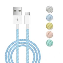 Cables USB tipo C Cable de datos Macaron QC 3,0 para Realme Xiaomi 12 11 Oneplus 9 10 Pro PD Cable Micro USB de carga rápida