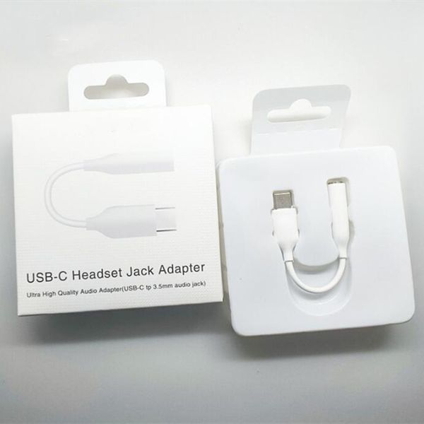 Adaptadores de auriculares tipo C USB-C macho a 3,5 mm Adaptador de cable de fecha Conector hembra de audio AUX para Samsung note 10 S20 plus