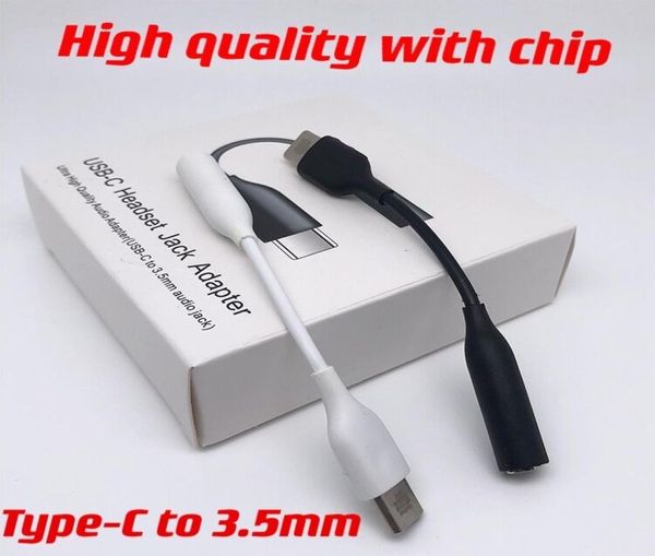 Tipo-C USB-C Male a 3.5 mm Cables de auriculares Adaptador Aux o Jack hembra para Samsung Note 10 20 Plus con ChIP5877344