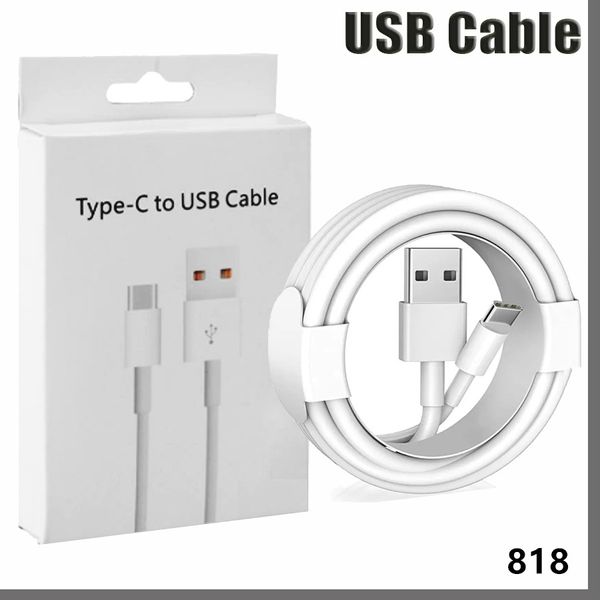 Typ-C-USB-Kabel Gute Qualität Micro-USB-Schnellladedatenkabel C-Typ-Ladekabel für NOTE 20 NOTE 10 S20-Handykabel mit Einzelhandelsverpackung 818D