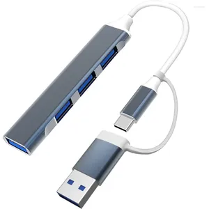 Type C USB HUB Dock 3.0 2.0 4 Poorten Multi Splitter Adapter OTG Voor Lenovo HUAWEI Xiaomi Macbook Aluminium legering