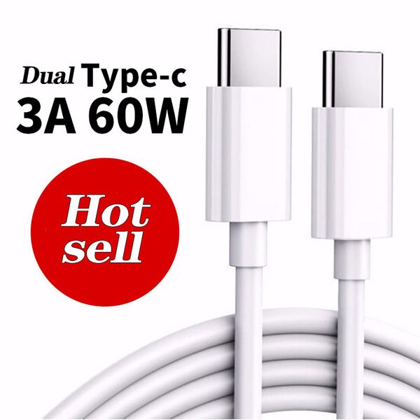 Cables micro USB tipo C para Huawei Xiaomi Línea de fecha de carga rápida USB-C a cable tipo C Adaptar cable de teléfono celular Samsung