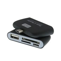 Lector de tarjetas múltiple tipo-C USB3.1 para SD TF USB2.0 REDOR DE CARDETORES DE LECHES DE LED DE LED DE LED DE LED