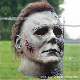 Tipo Michael Myers Scar Halloween Carnival Costume Party Scary Horror Masquerade Máscara de látex 220705