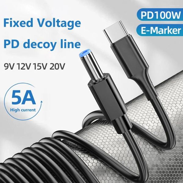 Cable de alimentación tipo PD a 9V, 12V, 15V, 20V, 5,5x2,5mm, para enrutador inalámbrico, portátil, lámpara LED, cargador de impresora