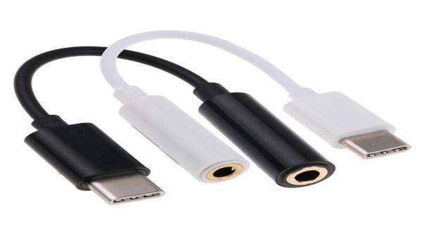 Cable adaptador de conector para auriculares Typec a conector de audio auxiliar de 35 mm a adaptador de auriculares de 35 mm para Note 8 S8 S7 edge con paquete opp4654522