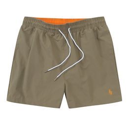 Pantalones cortos con cinturón elástico de playa multicolor de marca típica para hombres, trajes de baño de tela de brisa para deportes de secado rápido, deportes casuales, escándalo del torso de natación en el océano