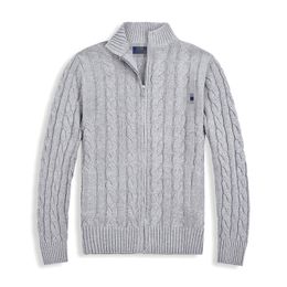 Typische heren designer trui pullover trui herfst- en wintermerk geborduurde gebreide trui met ritssluiting en hoge halstrui