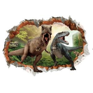 Tyrannosaurus Rex dinosaure animaux Stickers muraux pour enfants chambres chambre décor à la maison 3d vif Stickers muraux pvc Art Mural affiche