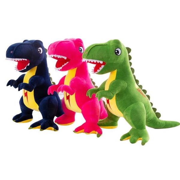 Tyrannosaurus rex juguete de peluche muñeca de dinosaurio muñeca para niños regalo de cumpleaños almohada muñeca de tela grande al por mayor