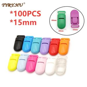 Tyry.hu 100pcs / Set Plastic Baby Pacificier Clips Holder Soother Pacificier Infant Dummy Clips ACCESSOIRES POUR LA PACIFIER CLIP DIY 240325