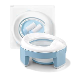 Tyry.hu bébé pot portable Silicone Training Siège 3 en 1 siège de toilette pliable Enfants bleus Potty avec sacs 231221