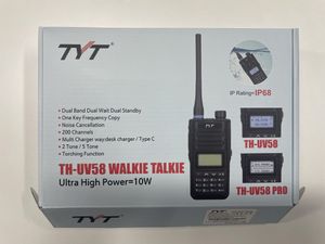 TYT TH-UV58 10W IP68 Radio VHF 136-174MHz UHF 400-480MHz Walkie Talkie Daul Band 200 Channels Type C Charge 3200mAh UV99 Plus