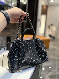 TZ Luxury Designer Bella Tote Perforation Handbag Fashion Classic Trawstring Back Backt Pure Cow Leather Mahina With Pouch Wallet Woman