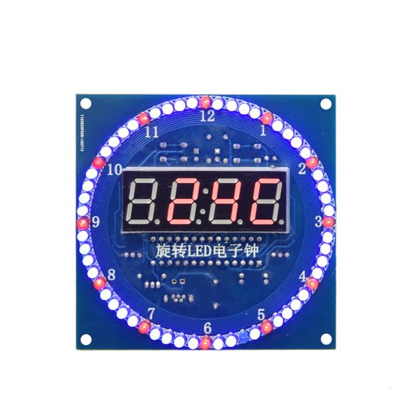 TZT Pantalla LED giratoria Módulo de reloj electrónico Módulo de agua Lámpara de agua Kit Temperatura de control de luz DS1302 C8051 MCU STC15W408AS