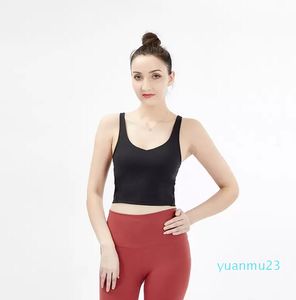 U-Back Stretchy Workout Gym Yoga Bras Mujeres Naked Feel Buttery Soft Athletic Fitness Training Sujetador deportivo Tops 08