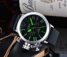 U Big Boat Wrist Watch 2024 Five Stitches Mecánicos Relojes Mecánicos Sports Sports Black Gubas de goma Negra Redonda Redonda de lujo Matrete Self Wind Montre Deaaa