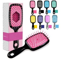 U borstel ontworpen haarborstel anti -statische paddle borstel brosse club massage haarborstel kam voorkomen trichomadesis haarzakmassager