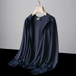 U Clothing Store Veste de protection solaire pour homme Cardigan à capuche en tricot UV d'été