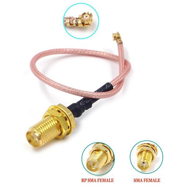 U.FL IPX IPEX UFL a RP-SMA hembra macho antena WiFi Pigtail Cable ufl-ipex RG178 RF Cables antenas