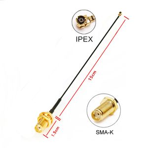 U.FL IPX IPEX UFL a RP-SMA SMA hembra macho antena WiFi Pigtail 1,13 Cable ufl1.13mm elija su longitud