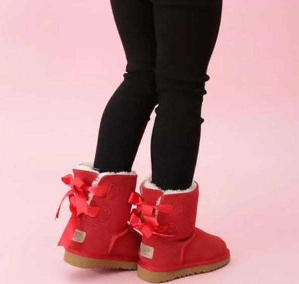 U HOT Diseñador Botas para niños Nieve australiana Invierno Bailey Bow Niños Niña Niño Triple Negro Rosa Caqui Botines 2024
