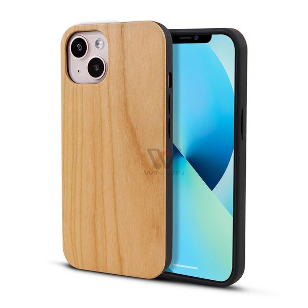 UI Wholesale 2022 Cajas de teléfono en blanco de madera de alta calidad Cubierta de madera a prueba de golpes para iPone 11 Pro 12 ProMax 13