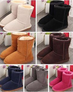 U nieuwe Kids Classic Australië Snowboots Designer Meisjes Jongens Winter Harige Unisex Korte Mid Kuit Laars Kind Warme Schoenen Hot koop