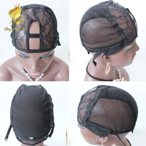 U part Wig caps for making wigs only stretch lace weaving cap adjustable straps back high quality guarantee fast shipping