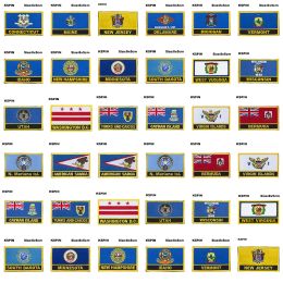 U.S.A Connecticut Maine New Jersey Delaware Michigan New Hampshire Vermont State National Flag Flag Embrods Patch Patch