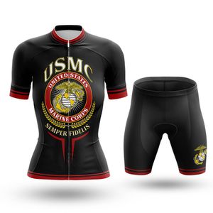 Conjunto de Jersey de ciclismo para mujer del Cuerpo de Marines de EE. UU., ropa de verano para equipo profesional, ropa para bicicleta, Kits de deportes de montaña, traje de ciclismo A8, 2024