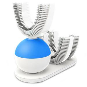 Limpiador de dientes ultrasónico automático en forma de U Sonic 360 grados para personas perezosas Cepillo de dientes eléctrico Nuevo C18122901