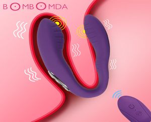 U forma pareja juguetes sexuales vibradores para adultos Mujeres control remoto Vagina G Spot Massager Clitoris Estimulador Masturbador MX11779403