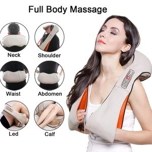 U forme électrique Shiatsu Massage châle dos cou épaule corps masseur dispositif infrarouge chauffé pétrissage CarHome 240118