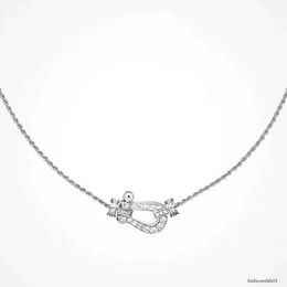collier pendentif en forme de fer à cheval en forme de Unouveaux colliers classiques pour femmes de créateur chaîne de claviculeplaqué or et diamantsbijoux de créateurs