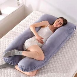 Almohadas de maternidad en forma de U, almohada de cuerpo completo para embarazo, mujeres embarazadas, durmientes laterales, almohadas de cama, gota 240321