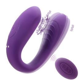 U forme sucer vibrateur pliable couple partager clitoris vagin stimulateur érotique g-spot sexy jouets pour