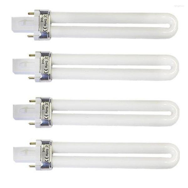 Tube d'ampoule de lampe en forme de U 365nm pour la lumière UV de séchoir d'art d'ongle 4 8Pcs