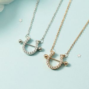 U-vormige hoefijzerketting, licht, nissleutelbeenketting, eenvoudig en fris ontwerp dames, prachtig cadeau voor vriendin