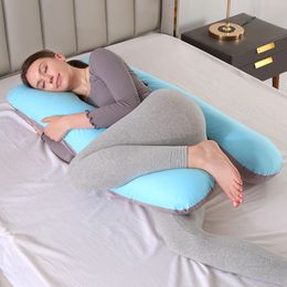Almohada de embarazo Almohada de cuerpo completo en forma de U y soporte de maternidad - Soporte para espalda, caderas, piernas, vientre para mujeres embarazadas