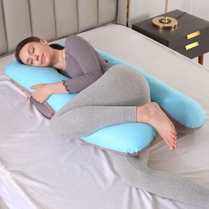 Almohada de embarazo Almohada de cuerpo completo en forma de U y soporte de maternidad - Soporte para espalda, caderas, piernas, vientre para mujeres embarazadas