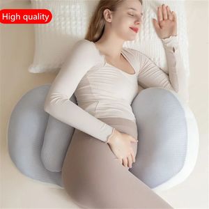 Almohada de apoyo lumbar para mujeres embarazadas en forma de U durante el embarazo Almohada especial para dormir Almohada de cojín trasero para madres de maternidad 240321
