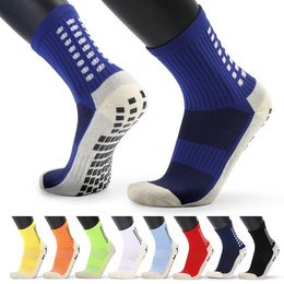 U voorraad heren anti slip voetbal sokken atletische lange sokken absorberende sport grip sokken voor basketbal voetbal volleybal lopen XC299