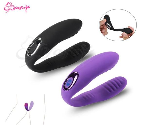 Vibromasseur de type U vibrateur de point G à 10 vitesses pour femmes vibrateurs rechargeables USB jouet sexuel adulte pour produit sexuel de couple Y18909434778