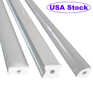 U V Shape LED -aluminiumkanaalsysteem met melkachtige deksel, eindkappen en montageclips, aluminium profiel voor LED -striplichtinstallaties, zeer eenvoudige installatie Crestech