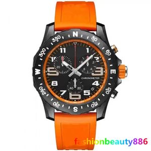 U1 AAA Bretiling Luxe Hommes Montre Japon Super Quartz Endurance Pro Chronographe 48mm Avenger Hurricane Orange Caoutchouc 1884 Hommes Montres Saphir Montres