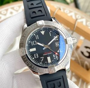 U1 AAA Bretiling Luxurys Hommes Montre Océan Lunette rotative Superocean Noir Bleu Caoutchouc Acier inoxydable Verre Saphir Automatique Mouvement Mécanique Montre-bracelet